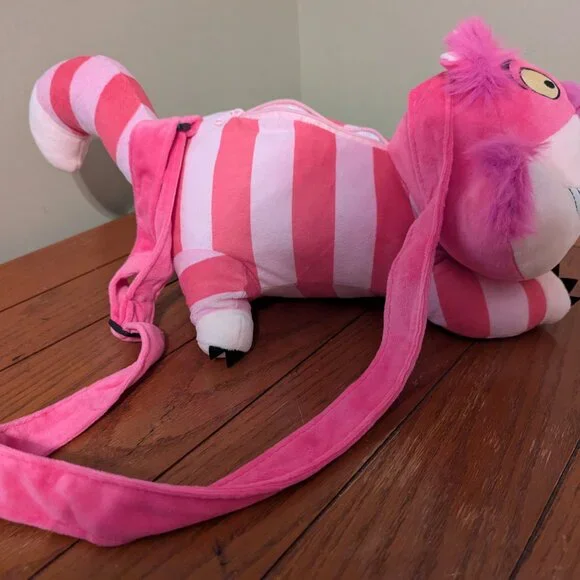 Disney Cheshire Cat Plush Costume Companion Purse Alice in Wonderland Cosplay - Picture 2 of 8